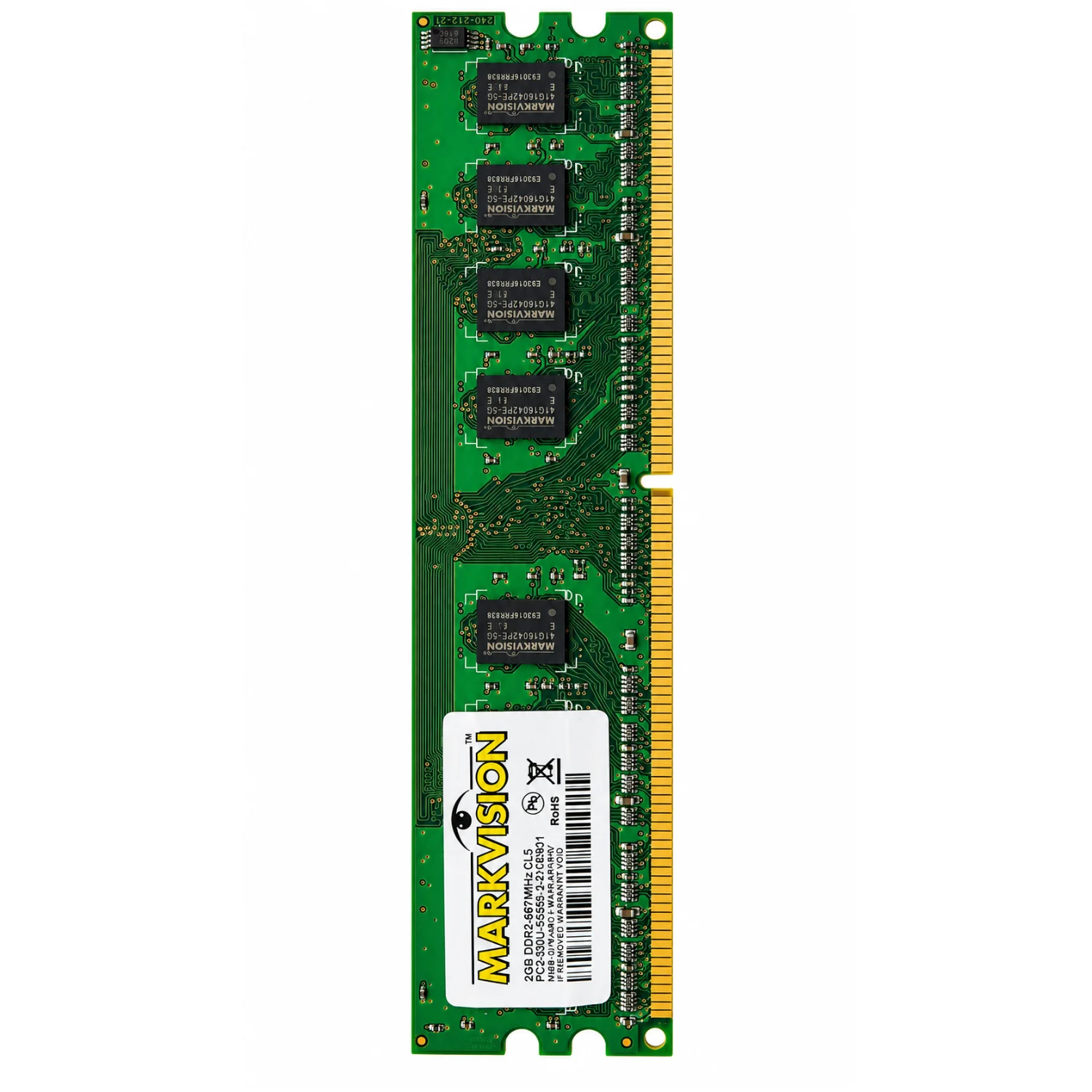 Memoria RAM Markvision 2GB DDR2-667 2 Memoria RAM PC Oficina, Markvision 2GB DDR2 667MHz — imagen 2 de 2