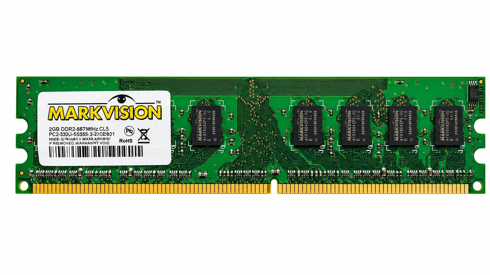 Memoria RAM Markvision 2GB DDR2-667 Memoria RAM PC Oficina, Markvision 2GB DDR2 667MHz — imagen 1 de 2